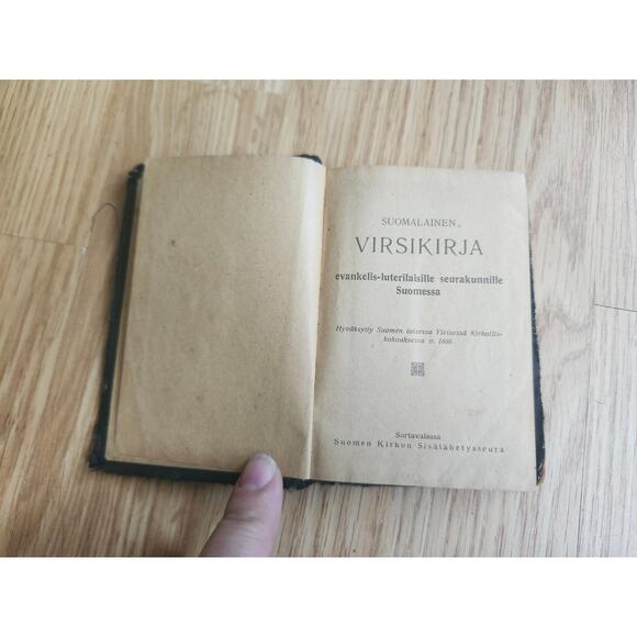 1925 Suomalainen Virsikirja Finnish Lutheran Hymnal Sortavala Print Antique Book - Picture 3 of 11